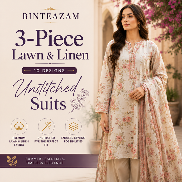 3 Piece Lawn & Linen