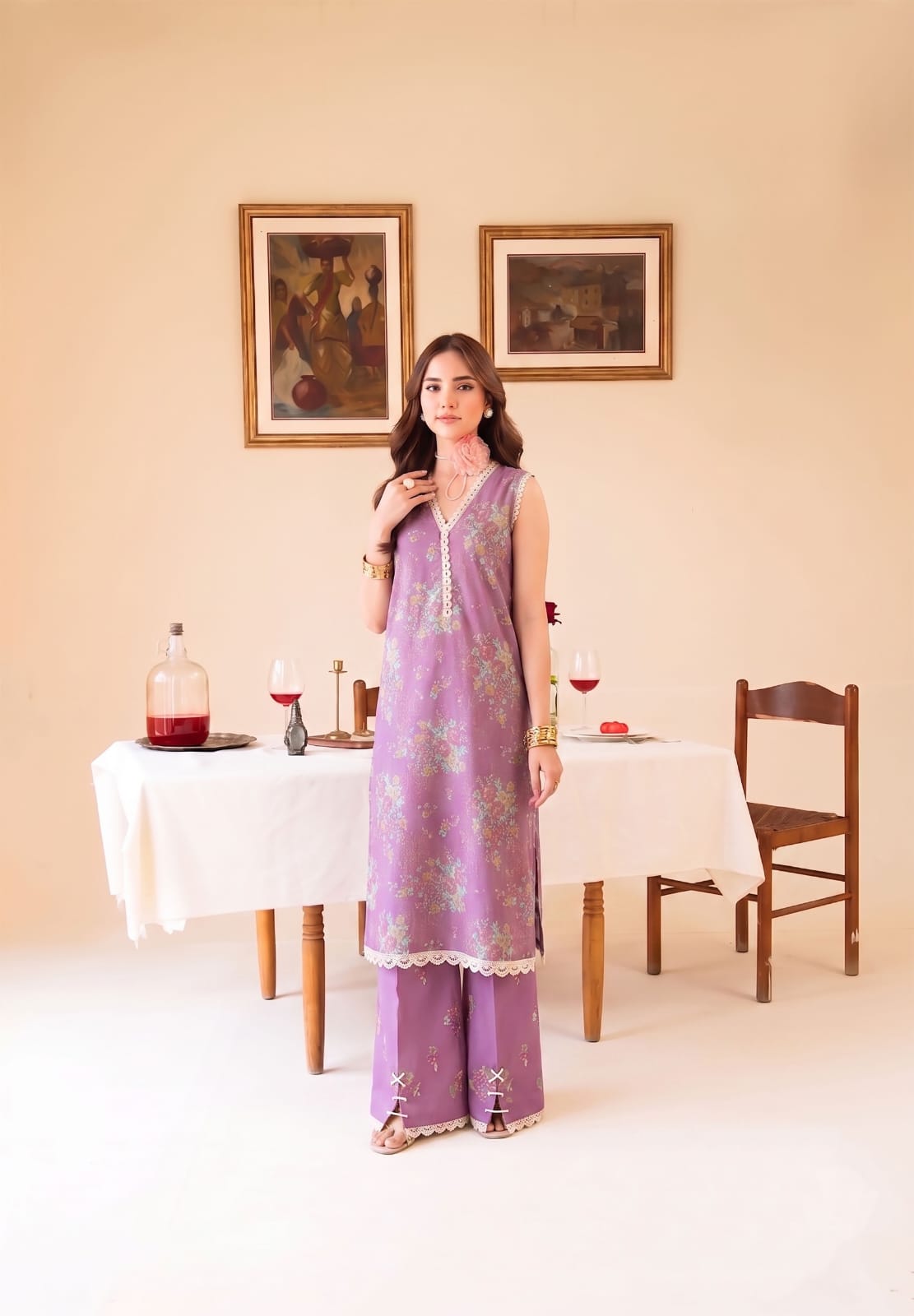 Digital Printed Lawn 2-Piece Unstitched Suit | Binteazam BAA-05009